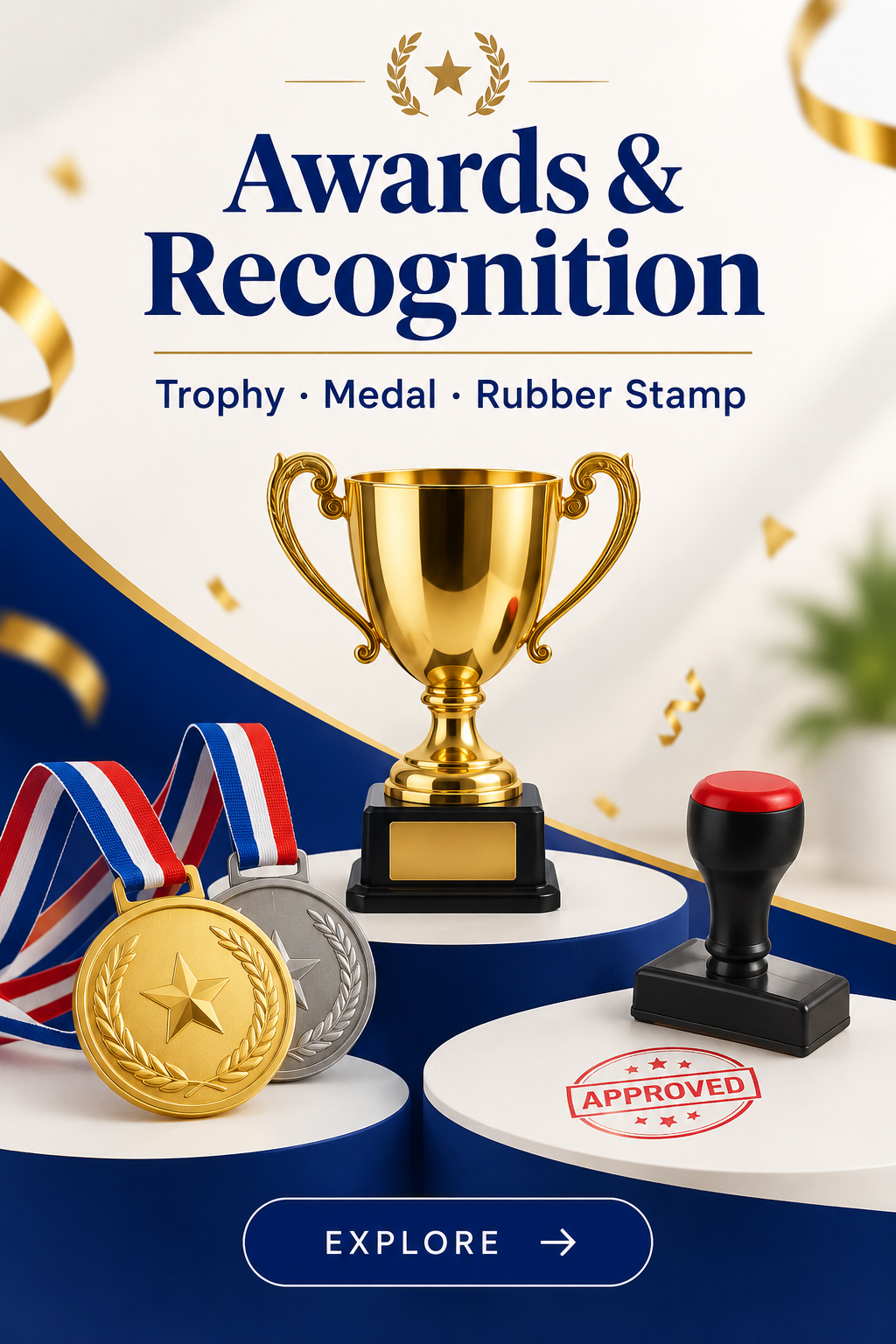 Trophies, Medals & Rubber Stamps
