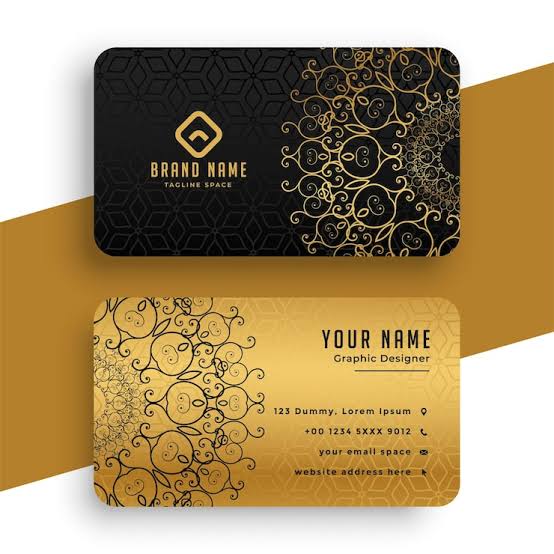 Golden Paper Visiting Card